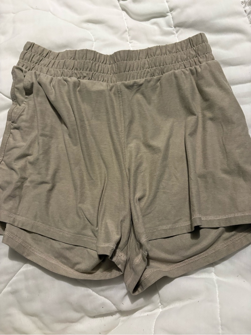 Athletic Works Women’s Athletic Shorts - Black & Tan - Picture 3 of 3